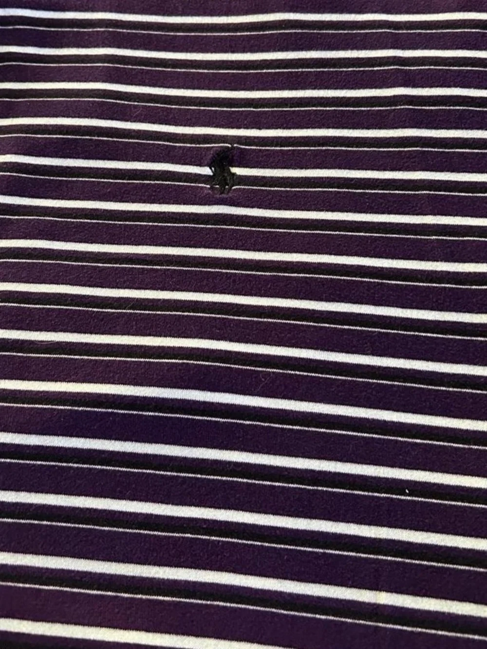 Ralph Lauren Purple, White & Black Striped Polo